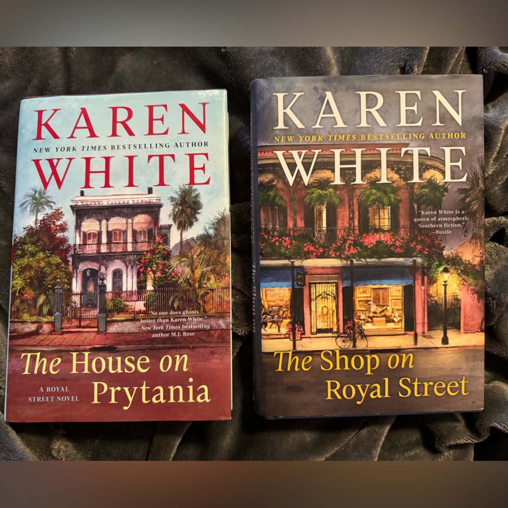 Hardcover, Karen White’s, The Shop on Royal Street and The House on Prytania